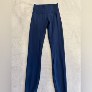 Dark Blue Lululemon Wunderunder Leggings 25”